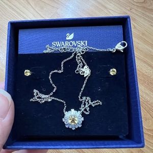 Swarovski necklace and earrings